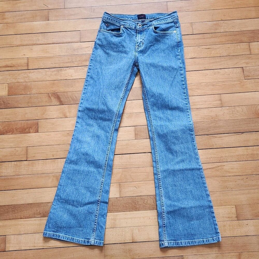 Tommy Hilfiger Lola 2002 Vintage Low Rise Flare Jeans Womens 5 28x31 Y2K
